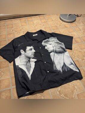 Empty Reference "Scarface" Tony & Elvira Graphic Button-Up Shirt - Size Small